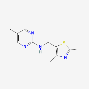 molecular formula C11H14N4S B7125620 N-[(2,4-dimethyl-1,3-thiazol-5-yl)methyl]-5-methylpyrimidin-2-amine 