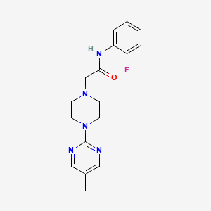 molecular formula C17H20FN5O B7125641 N-(2-fluorophenyl)-2-[4-(5-methylpyrimidin-2-yl)piperazin-1-yl]acetamide 