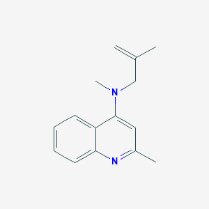 molecular formula C15H18N2 B7126001 N,2-dimethyl-N-(2-methylprop-2-enyl)quinolin-4-amine 