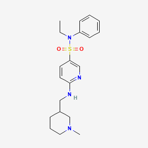 molecular formula C20H28N4O2S B7126173 N-ethyl-6-[(1-methylpiperidin-3-yl)methylamino]-N-phenylpyridine-3-sulfonamide 