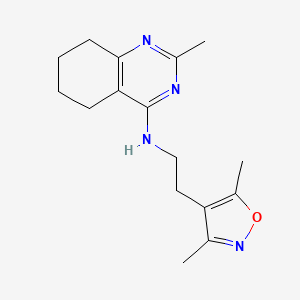 molecular formula C16H22N4O B7126256 N-[2-(3,5-dimethyl-1,2-oxazol-4-yl)ethyl]-2-methyl-5,6,7,8-tetrahydroquinazolin-4-amine 