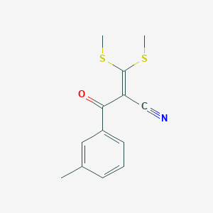 molecular formula C13H13NOS2 B071264 2-(3-Methylbenzoyl)-3,3-di(methylthio)acrylonitrile CAS No. 175201-64-6