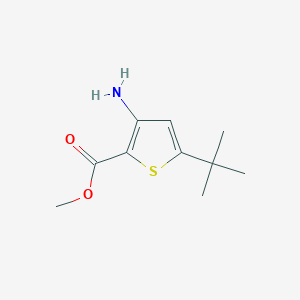 molecular formula C10H15NO2S B071266 Methyl 3-amino-5-tert-butylthiophene-2-carboxylate CAS No. 175137-03-8