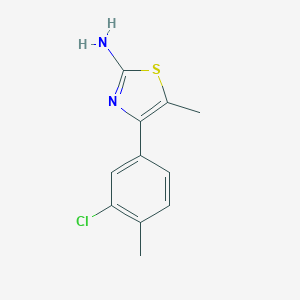 molecular formula C11H11ClN2S B071267 4-(3-Chloro-4-methylphenyl)-5-methyl-1,3-thiazol-2-amine CAS No. 175278-40-7