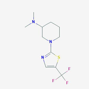 molecular formula C11H16F3N3S B7126792 N,N-dimethyl-1-[5-(trifluoromethyl)-1,3-thiazol-2-yl]piperidin-3-amine 