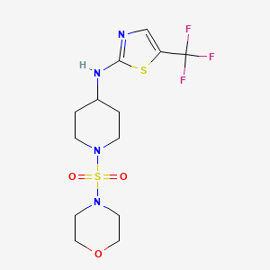 molecular formula C13H19F3N4O3S2 B7126824 N-(1-morpholin-4-ylsulfonylpiperidin-4-yl)-5-(trifluoromethyl)-1,3-thiazol-2-amine 