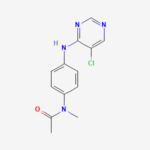 molecular formula C13H13ClN4O B7126852 N-[4-[(5-chloropyrimidin-4-yl)amino]phenyl]-N-methylacetamide 