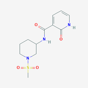 molecular formula C12H17N3O4S B7127260 N-(1-methylsulfonylpiperidin-3-yl)-2-oxo-1H-pyridine-3-carboxamide 