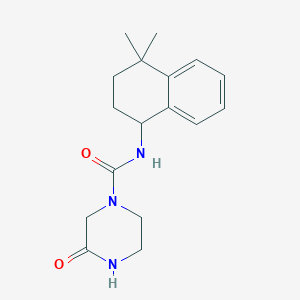 molecular formula C17H23N3O2 B7127318 N-(4,4-dimethyl-2,3-dihydro-1H-naphthalen-1-yl)-3-oxopiperazine-1-carboxamide 