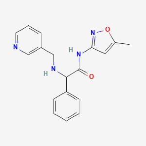 molecular formula C18H18N4O2 B7127748 N-(5-methyl-1,2-oxazol-3-yl)-2-phenyl-2-(pyridin-3-ylmethylamino)acetamide 