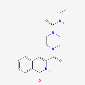 molecular formula C17H20N4O3 B7127759 N-ethyl-4-(1-oxo-2H-isoquinoline-3-carbonyl)piperazine-1-carboxamide 