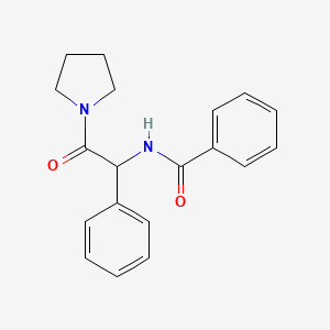 molecular formula C19H20N2O2 B7127763 N-(2-oxo-1-phenyl-2-pyrrolidin-1-ylethyl)benzamide 