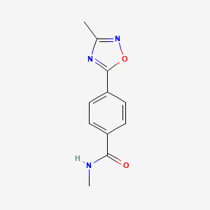 molecular formula C11H11N3O2 B7128003 N-methyl-4-(3-methyl-1,2,4-oxadiazol-5-yl)benzamide 