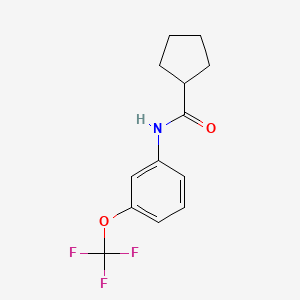 molecular formula C13H14F3NO2 B7128013 N-[3-(trifluoromethoxy)phenyl]cyclopentanecarboxamide 
