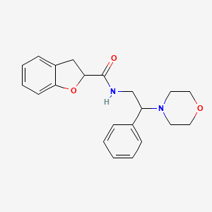 molecular formula C21H24N2O3 B7128079 N-(2-morpholin-4-yl-2-phenylethyl)-2,3-dihydro-1-benzofuran-2-carboxamide 