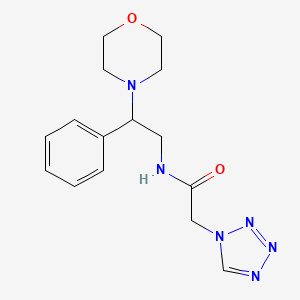 molecular formula C15H20N6O2 B7128090 N-(2-morpholin-4-yl-2-phenylethyl)-2-(tetrazol-1-yl)acetamide 