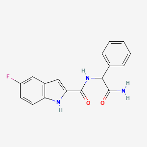 molecular formula C17H14FN3O2 B7128146 N-(2-amino-2-oxo-1-phenylethyl)-5-fluoro-1H-indole-2-carboxamide 