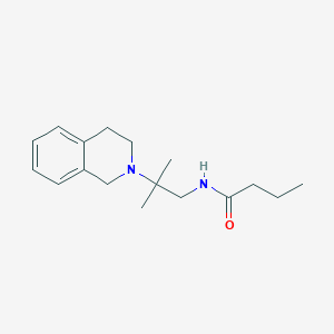 molecular formula C17H26N2O B7128174 N-[2-(3,4-dihydro-1H-isoquinolin-2-yl)-2-methylpropyl]butanamide 
