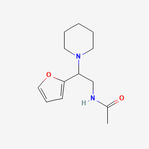 molecular formula C13H20N2O2 B7128217 N-[2-(furan-2-yl)-2-piperidin-1-ylethyl]acetamide 