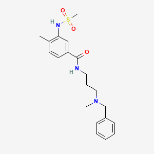 molecular formula C20H27N3O3S B7128452 N-[3-[benzyl(methyl)amino]propyl]-3-(methanesulfonamido)-4-methylbenzamide 