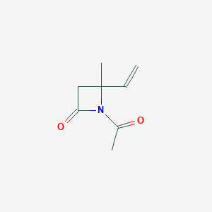 molecular formula C8H11NO2 B071285 1-Acetyl-4-ethenyl-4-methylazetidin-2-one CAS No. 160291-17-8