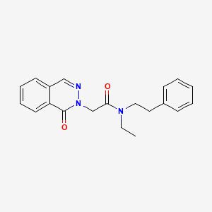 molecular formula C20H21N3O2 B7128584 N-ethyl-2-(1-oxophthalazin-2-yl)-N-(2-phenylethyl)acetamide 
