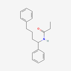 molecular formula C19H23NO B7128627 N-(1,4-diphenylbutyl)propanamide 