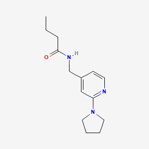 molecular formula C14H21N3O B7128753 N-[(2-pyrrolidin-1-ylpyridin-4-yl)methyl]butanamide 