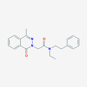 molecular formula C21H23N3O2 B7128799 N-ethyl-2-(4-methyl-1-oxophthalazin-2-yl)-N-(2-phenylethyl)acetamide 