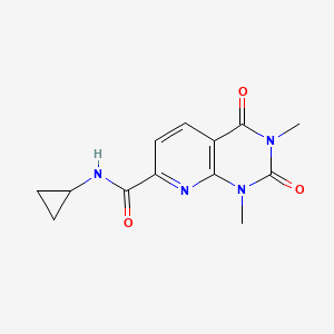 molecular formula C13H14N4O3 B7128830 N-cyclopropyl-1,3-dimethyl-2,4-dioxopyrido[2,3-d]pyrimidine-7-carboxamide 