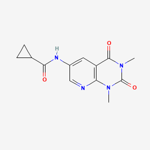 molecular formula C13H14N4O3 B7128998 N-(1,3-dimethyl-2,4-dioxopyrido[2,3-d]pyrimidin-6-yl)cyclopropanecarboxamide 