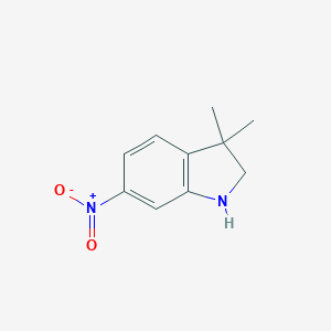 molecular formula C10H12N2O2 B071290 3,3-二甲基-6-硝基吲哚 CAS No. 179898-72-7