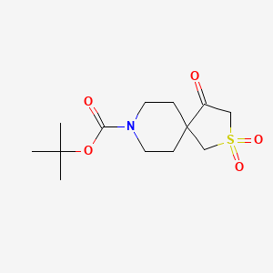 molecular formula C13H21NO5S B7129342 tert-Butyl 4-oxo-2-thia-8-azaspiro[4.5]decane-8-carboxylate 2,2-dioxide 