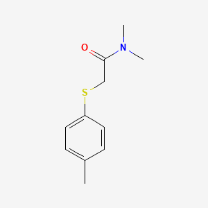 molecular formula C11H15NOS B7129362 N,N-dimethyl-2-(4-methylphenyl)sulfanylacetamide 