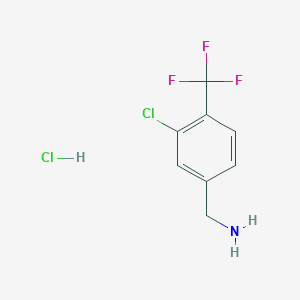 molecular formula C8H8Cl2F3N B7129386 [3-Chloro-4-(trifluoromethyl)phenyl]methanamine hydrochloride 