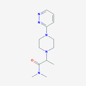 molecular formula C13H21N5O B7129723 N,N-dimethyl-2-(4-pyridazin-3-ylpiperazin-1-yl)propanamide 
