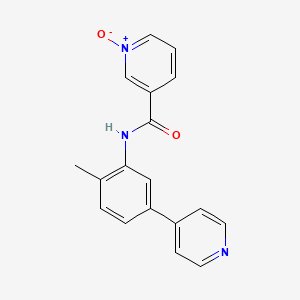 molecular formula C18H15N3O2 B7129836 N-(2-methyl-5-pyridin-4-ylphenyl)-1-oxidopyridin-1-ium-3-carboxamide 