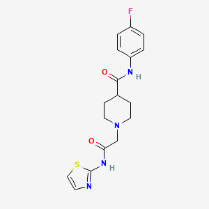 molecular formula C17H19FN4O2S B7129887 N-(4-fluorophenyl)-1-[2-oxo-2-(1,3-thiazol-2-ylamino)ethyl]piperidine-4-carboxamide 