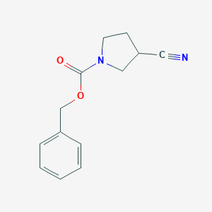molecular formula C13H14N2O2 B071299 Benzyl 3-cyanopyrrolidine-1-carboxylate CAS No. 188846-99-3