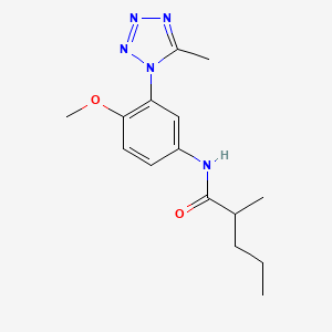 molecular formula C15H21N5O2 B7130077 N-[4-methoxy-3-(5-methyltetrazol-1-yl)phenyl]-2-methylpentanamide 