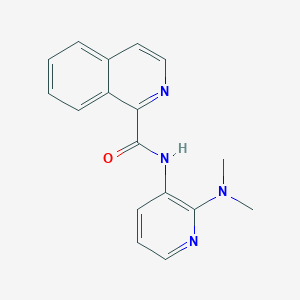 molecular formula C17H16N4O B7130120 N-[2-(dimethylamino)pyridin-3-yl]isoquinoline-1-carboxamide 