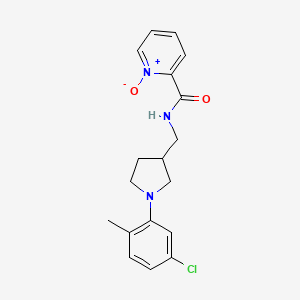 molecular formula C18H20ClN3O2 B7130182 N-[[1-(5-chloro-2-methylphenyl)pyrrolidin-3-yl]methyl]-1-oxidopyridin-1-ium-2-carboxamide 