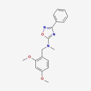 molecular formula C18H19N3O3 B7130193 N-[(2,4-dimethoxyphenyl)methyl]-N-methyl-3-phenyl-1,2,4-oxadiazol-5-amine 