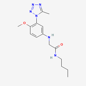 molecular formula C15H22N6O2 B7130198 N-butyl-2-[4-methoxy-3-(5-methyltetrazol-1-yl)anilino]acetamide 