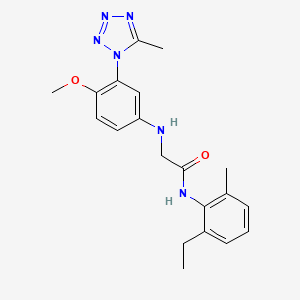 molecular formula C20H24N6O2 B7130212 N-(2-ethyl-6-methylphenyl)-2-[4-methoxy-3-(5-methyltetrazol-1-yl)anilino]acetamide 