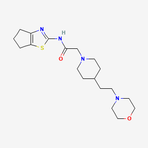 molecular formula C19H30N4O2S B7130214 N-(5,6-dihydro-4H-cyclopenta[d][1,3]thiazol-2-yl)-2-[4-(2-morpholin-4-ylethyl)piperidin-1-yl]acetamide 