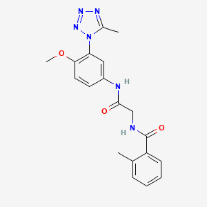 molecular formula C19H20N6O3 B7130301 N-[2-[4-methoxy-3-(5-methyltetrazol-1-yl)anilino]-2-oxoethyl]-2-methylbenzamide 