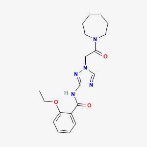 molecular formula C19H25N5O3 B7130402 N-[1-[2-(azepan-1-yl)-2-oxoethyl]-1,2,4-triazol-3-yl]-2-ethoxybenzamide 