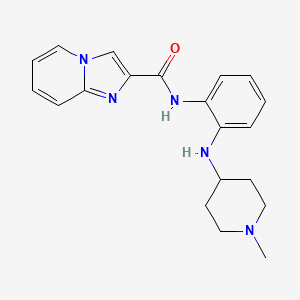 molecular formula C20H23N5O B7130583 N-[2-[(1-methylpiperidin-4-yl)amino]phenyl]imidazo[1,2-a]pyridine-2-carboxamide 