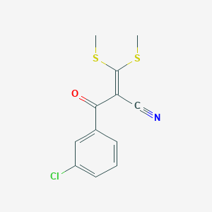 molecular formula C12H10ClNOS2 B071306 2-(3-Chlorobenzoyl)-3,3-di(methylthio)acrylonitrile CAS No. 175137-70-9